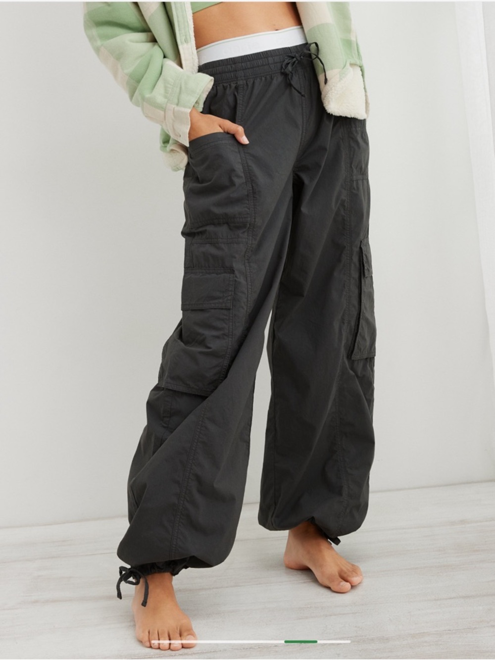 Aerie High Waisted Cargo Pant NWT - Picture 3 of 14